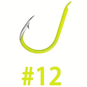 TEMU 50개 형광 노란색 이세니 바늘, 6가지 사이즈 (#8 ~ #13), 바늘바늘, 잉어, 배스, 통아귀, 뒤집힌 바늘, 낚시 바늘, 해양 및 담수 낚시, 둥근 바늘에 적합