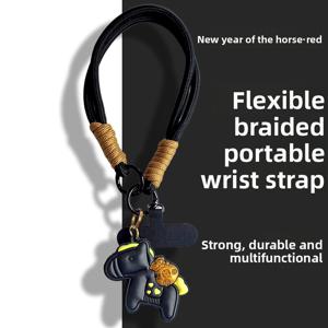TEMU 새로운 만화 말 휴대폰 끈, 매우 매력적이고 아름답습니다. 수제 빨간색 손목 스트랩, 스타일리시한 작은 말 체인, 야외 분실 방지 휴대폰 체인, 다양한 휴대폰 케이스에 적합합니다.