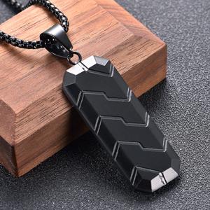 TEMU 남성용 육각 타이어 트레드 펜던트 목걸이 - 202 스테인리스 스틸 기하학 패턴 내구성 체인, 캐주얼 & 정장용 모던 힙합 레트로 스타일 주얼리