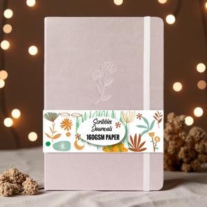 TEMU A5 사이즈 도트 그리드 페이지 스케치북 불렛 점선 다이어리, 160gsm 두꺼운 종이 160페이지 P1부터 P160까지 번호 매김