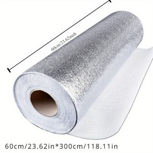 TEMU 주방 방수 방유 스티커 알루미늄 호일 스토브 캐비닛 자체 접착 벽 스티커 DIY 벽지