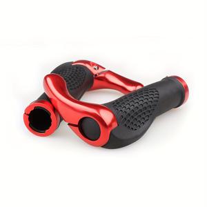 TEMU 자전거 핸들바 그립 2개 세트, 인체공학적 미끄럼 방지 잠금식 핸들 커버, MTB 자전거 액세서리용 알루미늄 합금 고무 그립