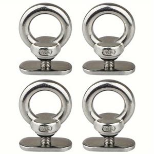 TEMU 슬라이드 트랙 잠금 장치용으로 설계된 리프팅 링 4개 세트 (와셔 및 패드 포함, 어깨 나사산 아이볼트 특징)