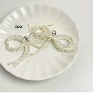 TEMU 2개 세트 우아한 진주 리본 신발끈 버클 - 운동화 & 부츠용 트렌디 DIY 액세서리