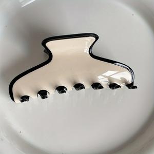 TEMU 크리스마스 추수감사절 선물 세트, 아세테이트 소재, 우아하고 간편한 클로 클립, 헤어 클립, 헤어 장식, 크리스마스 선물, 산뜻하고 달콤한 베이지색 상어 클립, 다용도 뒷머리 헤어 스타일링, 캐주얼 휴가 여행 출퇴근 파티