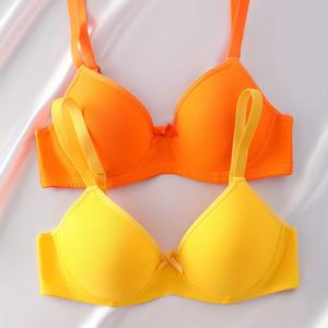 TEMU 리본 장식이 있는 심리스 단색 브라 2벌 세트. 지지력을 위한 언더와이어가 특징이며, 푸쉬업 효과를 연출합니다. 편안하고 통기성이 좋으며 보이지 않도록 디자인되었습니다.