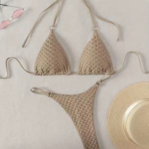 TEMU 25SS 여름 트렌드: 솔리드 컬러 섹시 비키니 세트