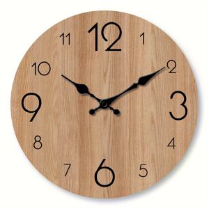 TEMU 모던 무소음 쿼츠 벽시계 - 모조 나뭇결 디자인 벽시계, 10-16인치, τικ틱 소리 없음, 거실 침실용, 방 장식, 가정 예술 장식, 주방 사무실 장식, 휴일 생일 선물, 가정 예술 장식