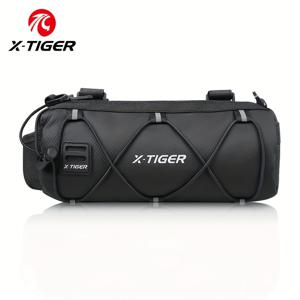 TEMU 엑스타이거 자전거 핸들바 백, 자전거 바구니, 전면 가방, 스포츠 자전거용 어깨가방, 허리백, 전문 사이클링 액세서리 - 블랙