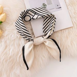 TEMU 새틴 얇고 따뜻한 블랙 & 화이트 빈티지 스타일 성숙한 남성용 스카프 방풍 추위 방지 넥워머 라이트 럭셔리 컬러 블록 라인 패턴 프린트 스퀘어 스카프 심플 다용도 장식 쇼울 프로페셔널 복장 넥 랩