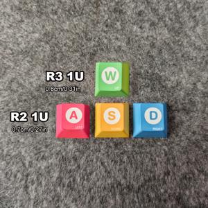 TEMU WASD 키캡, 개인화된 보조 키캡, PBT 소재, R4 높이 인격 키캡, R3R2 높이 인격 키캡, 체리 원래 높이, 기계식 키보드에 적합, 생일 선물, 인격 선물, 게임 사무용 타자 사용자