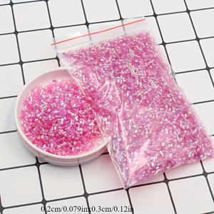 TEMU 20G/0.7Oz 초박형 반짝이는 소프트 스트로우 비즈, 반짝이는 플라스틱 비즈 시리즈, 충전재, 물결 비즈 용품