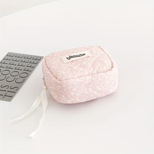 TEMU 메이크업 가방, 수납 가방, 입술빨간봉투, 블루투스 헤드셋 가방, 산모 수건 가방, 동전 지갑, 작은 사각 가방 다기능 심플 잉크 미니 메이크업 가방 높은 외관 수준의 휴대용 여행 가방, 일상용 및 선물용으로 적합