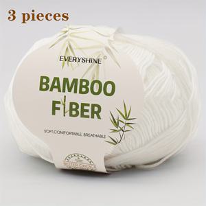 TEMU 3개 세트 실크처럼 부드러운 100% 대나무 섬유 실, 손뜨개 및 크로셰용 티셔츠, 쇼울, 스카프, 스웨터, 재킷, 모자, 조끼 등 DIY 공예 액세서리, 봄/여름/가을에 적합한 부드럽고 편안한 실 총 150g