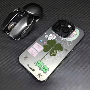 TEMU 아이폰 16, 15, 14, 13, 12, 11 프로 맥스, X, XR, XS 맥스, 8, 7 플러스와 호환되는 만화 화이트 캣 폰 케이스, 충격 방지 매트 피니시로 장식