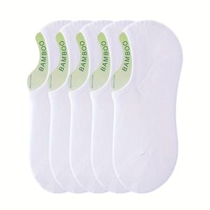 TEMU 남성용 백색 대나무 섬유 메쉬 봄/여름용 얇은 탈취 양말 5켤레, 통기성 좋고 편안한 블랙 노쇼우 로우컷 양말, 보이지 않는 숏양말, 무취 남성용 양말, 고탄성 노쇼우 양말, 남편 또는 아빠를 위한 선물용 양말