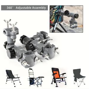 TEMU 360° 조절식 낚싯대 홀더 - 튼튼한 ABS 소재로 제작되었으며, 우산, 미끼, 릴, 낚싯대 등을 안전하게 고정할 수 있도록 설계되었습니다. 보트 낚시, 카약, 해변 낚시 등에 적합하며 내구성이 뛰어나고 내후성이 뛰어난 아웃도어 장비입니다.