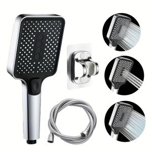 TEMU 3단 압력 증폭 샤워 헤드, 강력한 욕실 휴대용 목욕용. 샤워 전용