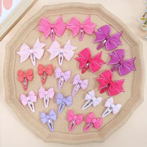 TEMU 여아용 클립형 헤어핀 20개 세트. 정교한 새틴 리본 보우, 보우 점프 클립, 앞머리 클립, 옆머리 클립, 헤어 스타일 고정 장식이 특징입니다. 여아 및 소녀들을 위한 데일리 사진 촬영에 완벽합니다.