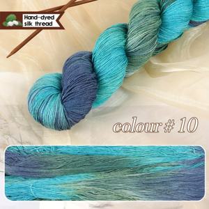 TEMU 손염색 실크 실 100그램, 컬러풀 실, 여름 실크 실 - 부드럽고 통기성이 좋으며 뜨개질, 코바늘 뜨개질, 직조에 적합 - 다양한 색상으로 제공, 뜨개질 보충재 및 재료, 공예 실