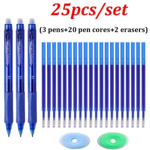 TEMU 25개/세트 신형 고품질 대용량 누르는 타입 지우개펜 세트 0.5mm, 세척 가능한 손잡이와 지우개 마법펜심, 사무실 그림용, 선생님 선물에 매우 적합