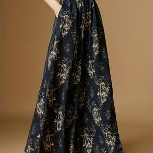 TEMU 얇은 와이드 레그 팬츠 여성용 루즈 신상 중국풍 프린트 캐주얼 팬츠