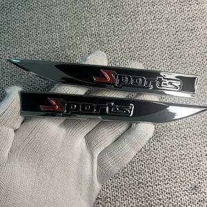 TEMU 2개입, 메탈 배지, SPORT 펜더 엠블럼, 내구성 좋은 차량 개조 부품, 미적 감각 향상, 다양한 모델 호환, 스타일리시하고 실용적
