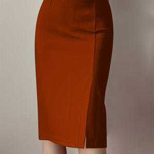 TEMU 여성 솔리드 컬러 맥시 스커트 벨트 세트 - 우아한 디자인