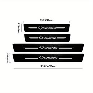 TEMU 본 파이버 도어 실 문턱 보호 스티커 데칼 - 쌍용 액션, 렉스턴, 코란도, , 카이론, 티볼리, 무소, XLV, 스타빅, 투리스모용