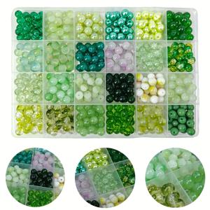 TEMU 정교한 잎맥 질감의 6mm 대나무 그린 수제 유리 구슬, DIY 비딩 키트, 생동감 넘치는 식물 느슨한 구슬, 예술적인 주얼리 제작 재료, 주얼리 제작 키트, 팔찌, 주얼리, 열쇠고리 펜던트 등에 적합, 주얼리 제작용 공예 액세서리, 세련된 선물, 접착제 불필요