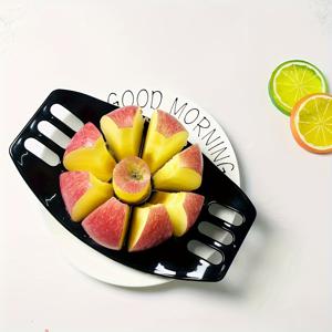 TEMU 가정용 스테인리스 스틸 사과 슬라이서, 주방 슬라이싱을 위한 플라스틱 과일 분할기 (8개 슬라이스로 절단 및 심 제거)