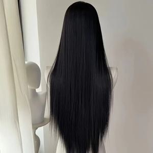 TEMU 26인치 밀도 헤어 13x4 레이스 프론트 - 내열성, 부드러운 사전 플ued 헤어라인, 데일리웨어 및 파티용으로 완벽, 모든 인종, 데일리 헤어 액세서리 | 패션 헤어 액세서리 | 내열성 섬유, 긴 머리 액세서리