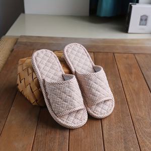 TEMU 남녀공용 가정용 패브릭 슬리퍼, 이중 패브릭 밑창으로 편안하고 내마모성이 뛰어난 실내화, 실내화로 적합한 커플 슬리퍼, 여성 신발
