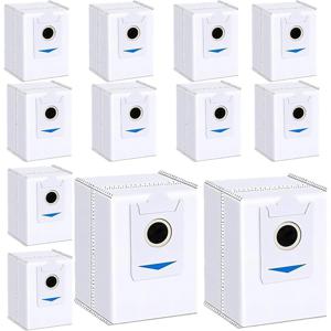 TEMU ECOVACS DEEBOT X2 Omni, X2, X2 PRO, DEX86, T30S, T30S PRO 및 X5 로봇 청소기와 호환되는 일회용 진공 봉투 - 12개입