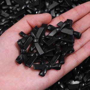 TEMU 직경 34mm, 약 2mm 검정색 십자가 모양 나비넥타이 루즈 비즈, 사전 드릴링된 아크릴 장식용 구슬. DIY 팔찌, 주얼리, 키체인 펜던트, 의류 액세서리, 가방 참, 기타 액세서리 재료에 적합