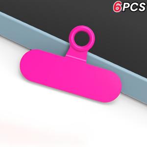 TEMU 6개 TPU 폰 랜야드 스페이서, 폰 랜야드 태그, 패치, 클립, 카드, 모든 폰 케이스 호환, 모바일 액세서리, 컬러풀 폰 패치, 랜야드 홀더, 튼튼한 액세서리