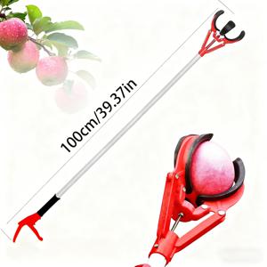 TEMU 사과, 배, 감, 레몬, 망고에 적합한 고지수 과일 수확 도구. 바구니와 지지대가 특징이며, 간편한 조립과 나무 수확 시 사용을 위해 설계되었습니다.