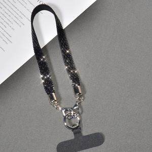 TEMU 라이트 럭셔리 풀 시퀸 폰 랜야드, 와이드 손목 스트랩 패셔너블 여성용 매력적인 액세서리, 야외 여행 하이킹 나들이 쇼핑 분실 방지 핸드헬드 모바일 케이스 체인 니치 개성 고급스러운 새로운 스타일