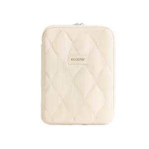 TEMU 다양한 포켓이 있는 멀티 컬러 퀼팅 전자 제품 보관 케이스 - 아이패드 프로/에어/미니, 맥북, 문서, 휴대폰, 케이블 및 기타 추가 장비에 적합한 휴대용 가방, 가정, 사무실 또는 비즈니스용으로 이상적, 핑크, 회색 색상으로 제공