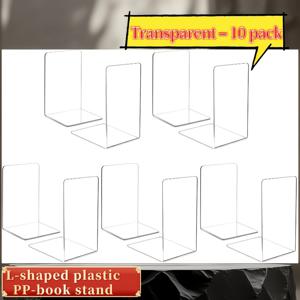 TEMU 8/10개 L자형 아크릴 책꽂이, 책상 파일 및 책 정리용, 학생 및 사무실 사용에 적합