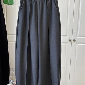 TEMU 여성용 봄/가을 플로우 와이드 레그 트라우저, 니치 디자인, 활용도 높은 와이드 레그 팬츠, 긴 바지 8854