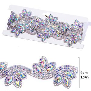 TEMU 블랙 클리어 AB 컬러의 핫픽스 다리미 부착 라인스톤 트림, 크기 91Cm/35.83In, 천 가방, 웨딩 드레스, 공예품, 크리스마스, 어버이날, 발렌타인데이를 위한 수제 장식에 완벽