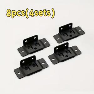 TEMU 8개 세트 헤비듀티 L형 금속 브래킷 | 90도 각도 조인트, 금속 고정 클립 2-in-1 조합 키트, 쉬운 설치, 가구/선반/패널 고정에 적합, 테이블, 선반, 캐비닛용 내구성 강철 커넥터