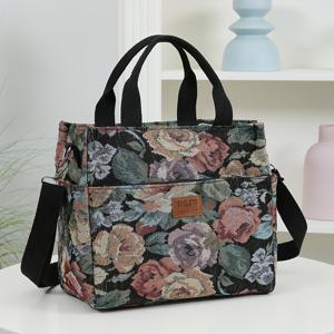 TEMU 새로운 대용량 두꺼운 원단, 싱글 숄더 크로스바디 토트백, 스타일리시하고 미니멀한 워크웨어 디자인, 지퍼형 반폐쇄 스타일, 사이드 컵 홀더 + 전면 지퍼 포켓, 쇼핑 및 잡화 보관에 적합