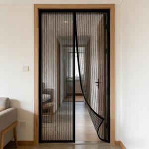 TEMU 부드러운 거즈 자석 커튼, 통풍 및 모기 방지에 적합, 도어 사이즈: 36 X 82인치, 메시 사이즈: 38 X 83인치, 새해를 위한 최고의 선물