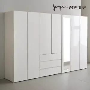 장인가구 블랑쉬 2800 전신거울 옷장 장롱 시스템옷장