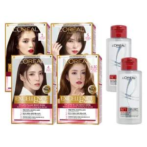 로레알파리 엑셀랑스 크림 염모제 4개 + 랜덤 제품 100ml 2개
