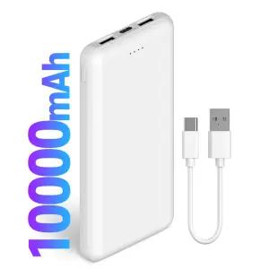 스마티 대용량 슬림 2포트 보조배터리 10000mAh + C타입 케이블