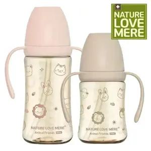 1개+1개 네이쳐러브메레 애니멀프렌즈 PPSU 빨대컵 210ml + 300ml