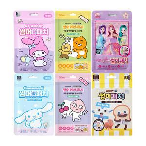 어린이 썸머패치 4개 카카오프렌즈 캐치티니핑 산리오 시크릿쥬쥬 / 유아 어린이